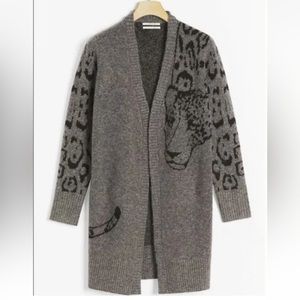 Anthropologie Averie Lucerne Leopard Cardigan